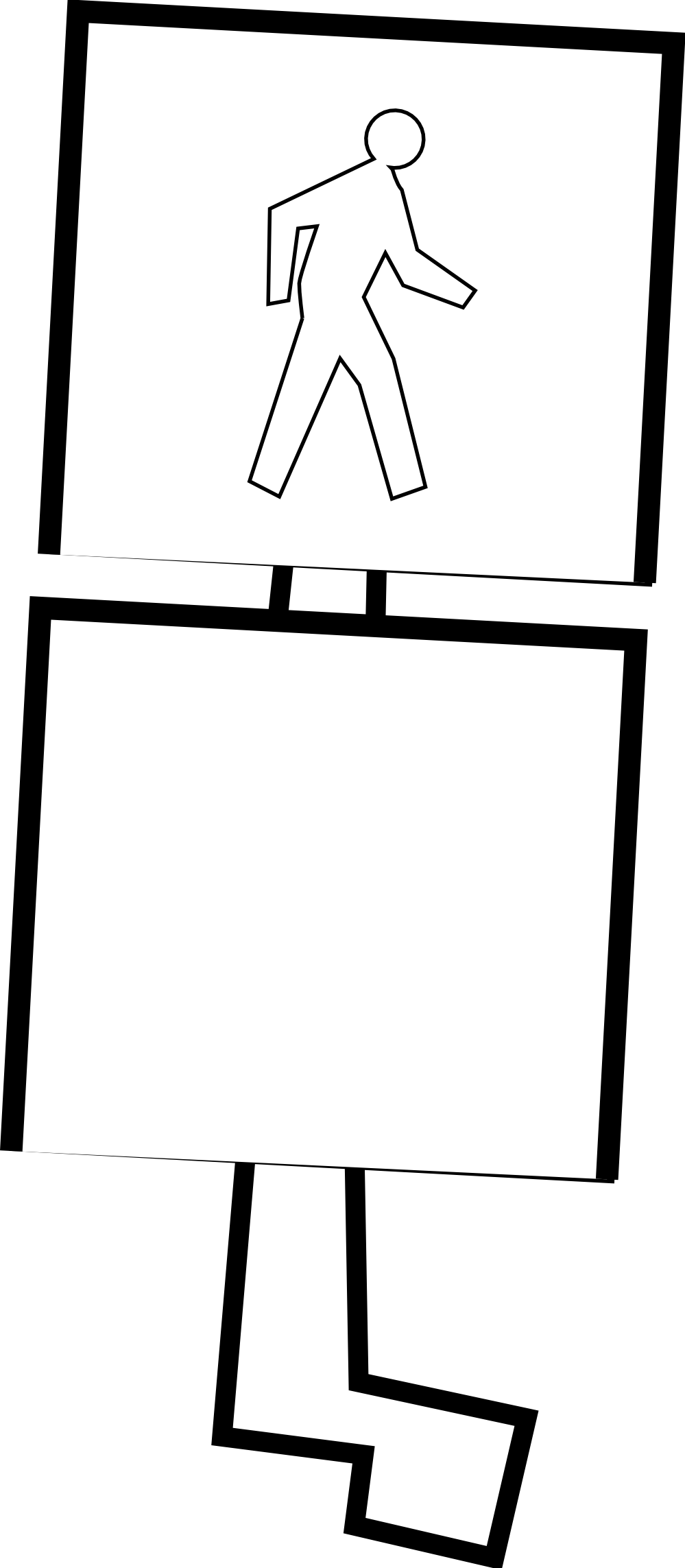 Crosswalk 3 Coloring Book Colouring Black White Line - Cartoon (999x2286)