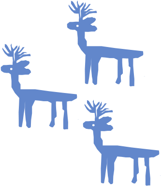 Deer Illustration - Reindeer (400x400)