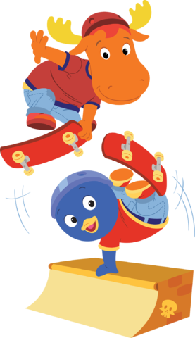 Cartoon Ramp Image The Backyardigans Sport Tacular - Backyardigans Skate (277x480)