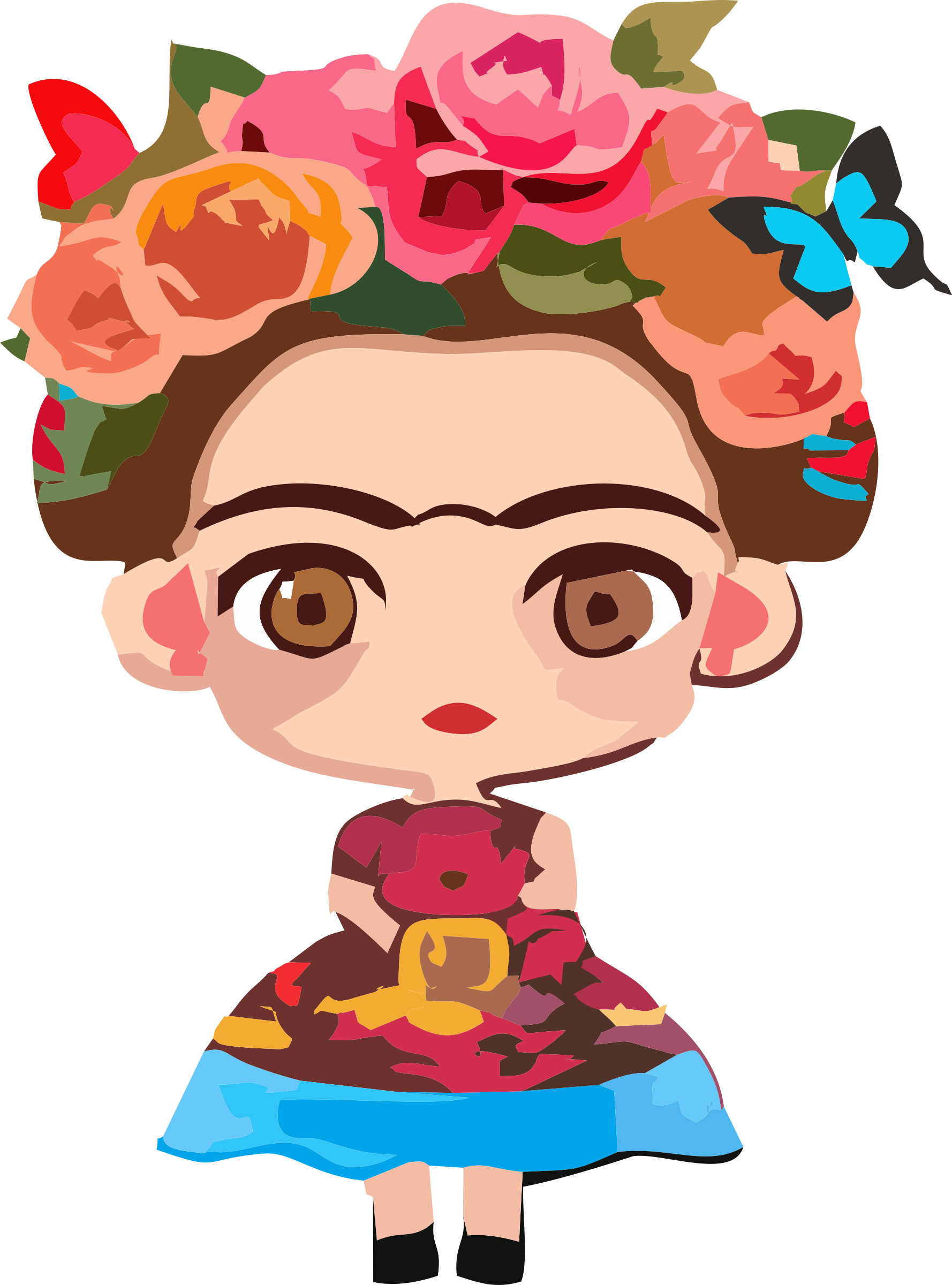 Frida Kahlo - Frida Kahlo Cartoon (1778x2400)