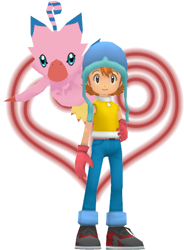 Digimon 01 Sora And Biyomon - Sora Digimon Model (384x512)