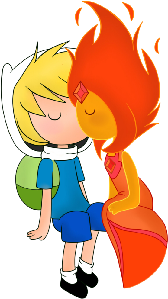 Circlebox Finn And Flame Princess Fanart - Adventure Time (707x1131)