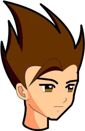 Anime Boy 2 - Animated Boy Heads Png (306x459)