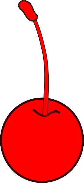 Red Cherry Clip Art At Clker - Red Cherry Clipart (276x599)
