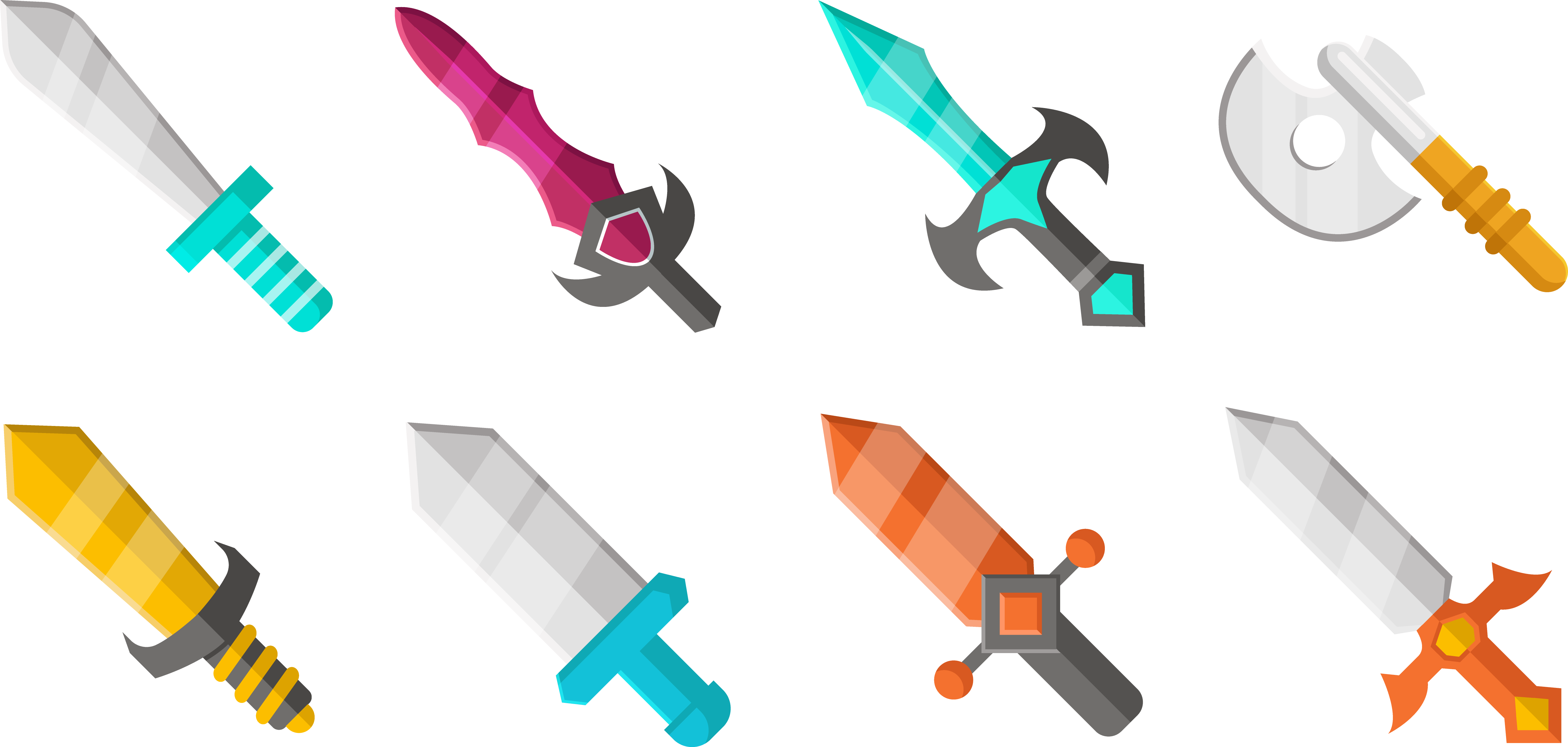 Drawing Game Weapon Clip Art - Drawing Game Weapon Clip Art (5542x2641)