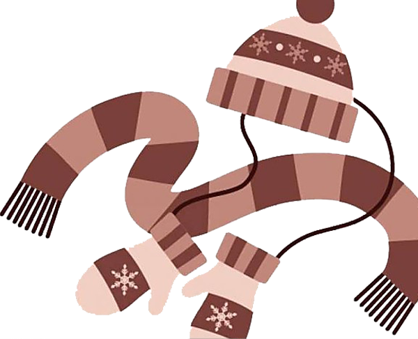 Scarf Hat Glove Winter Clip Art - Scarf Hat Glove Winter Clip Art (600x486)