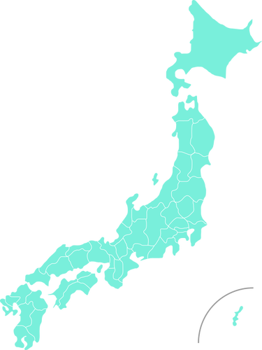 Blue Map Of Japan - Japan Map Png (375x500)