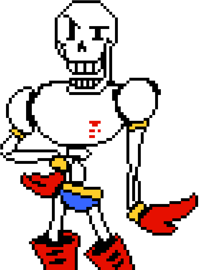 Papyrus Without A Scarf - Undertale Sans And Papyrus (710x940)
