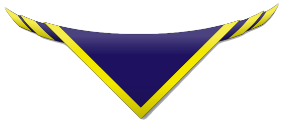 Scout Scarf - Blue And Yellow Scout Neckerchief (574x259)