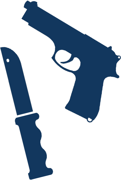 Gun And Knife - Zombie (633x723)