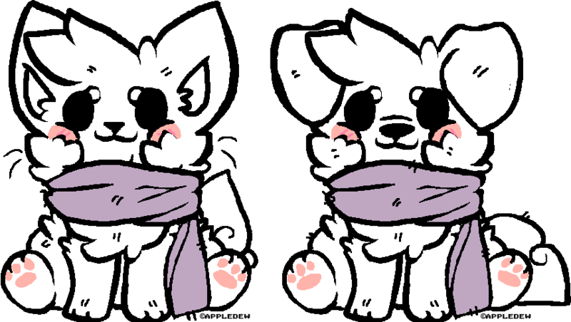 Appledew 1,296 107 Scarf Babies - Line Art (800x452)