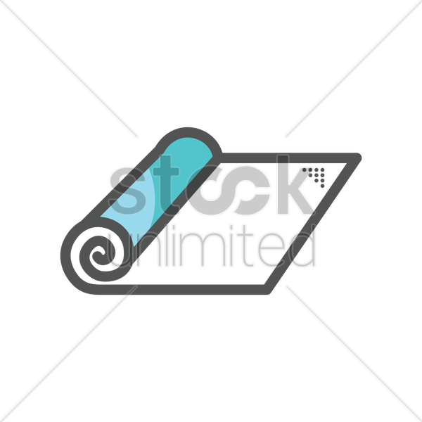 Yoga Mat V矢量图形 - Illustration (600x600)