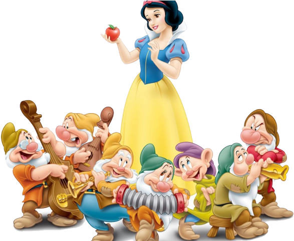 Snow White And The Seven Dwarfs Clipart House - Snow White With Seven Dwarfs (640x480)