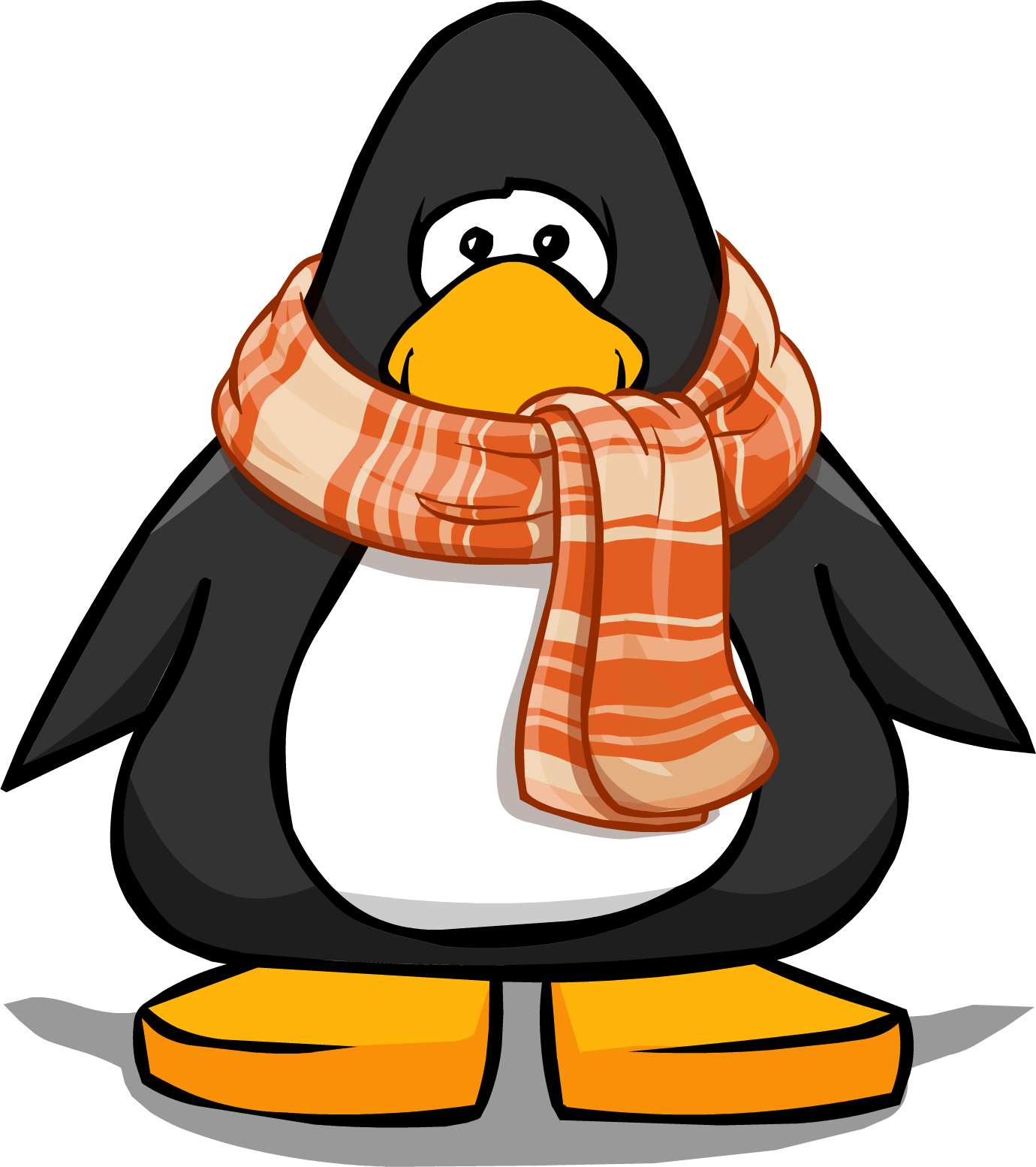 Autumn Scarf On A Player Card - Club Penguin Boa (1380x1554)
