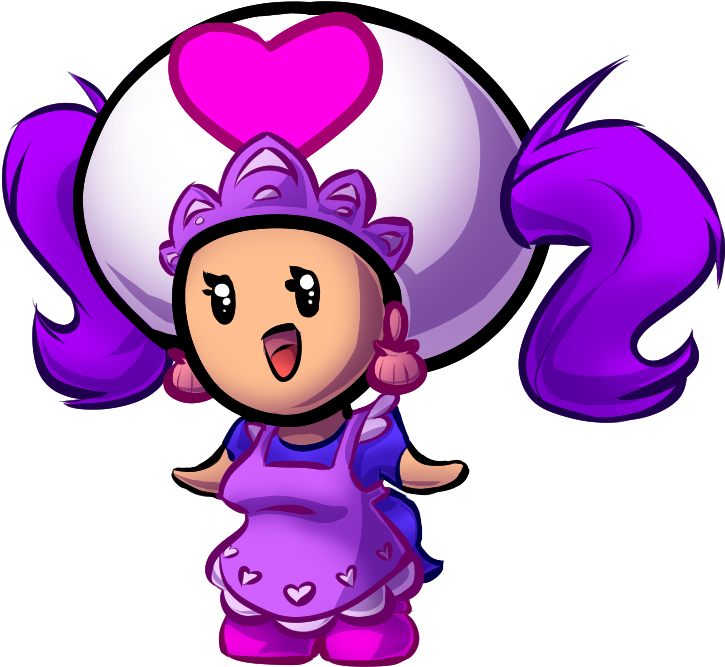 Toad Waitress By Violetlynx - Paper Mario Toad Waitress (753x735)