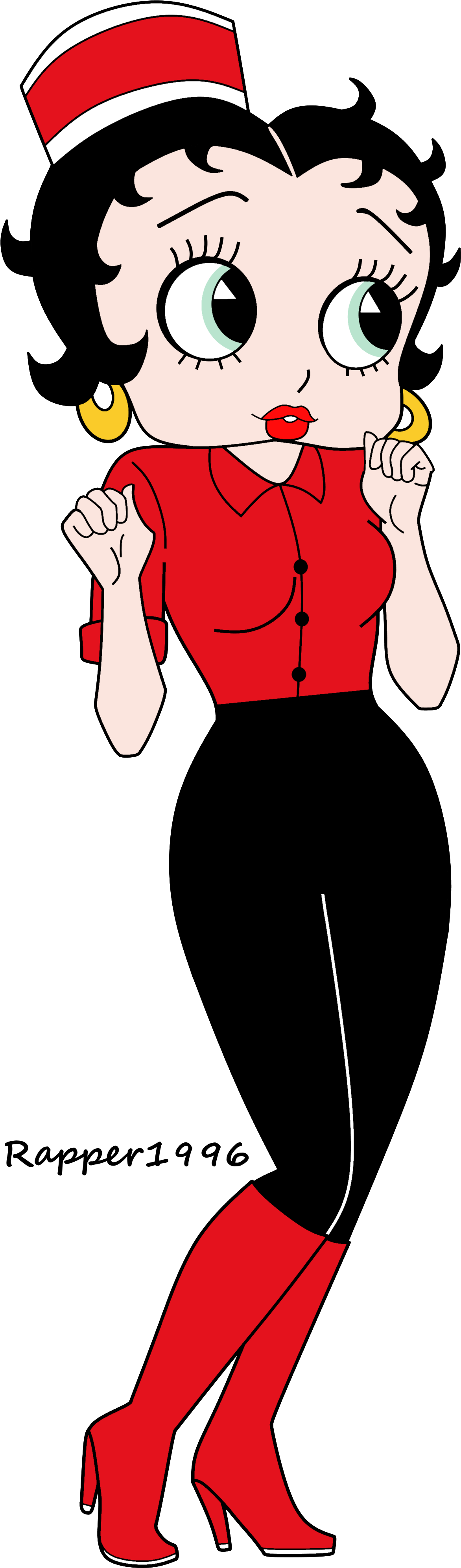 Betty Boop Anime Waitress Render By Rapper1996 - Betty Boop Anime Waitress Render By Rapper1996 (1185x4002)