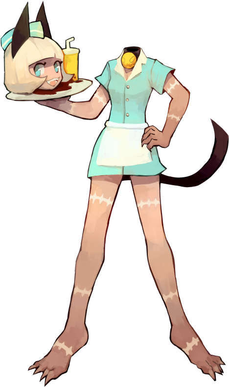 Bonus Bella Waitress Bonus Bella Waitress (close) - Cartoon (500x810)