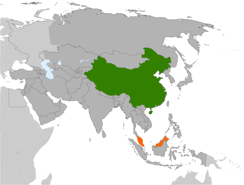 China Malaysia Locator - Japan In Southeast Asia (788x600)