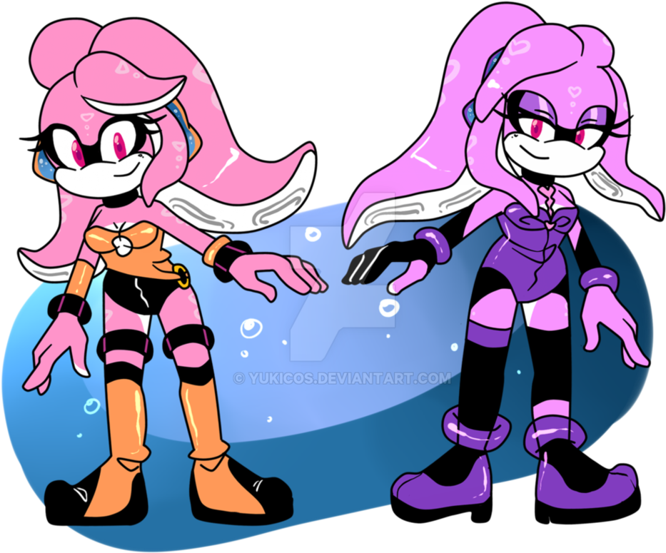 Meet Tentako And Kalamari The Squid Sisters By Yukicos - Splatoon Squid Sister Oc (970x823)