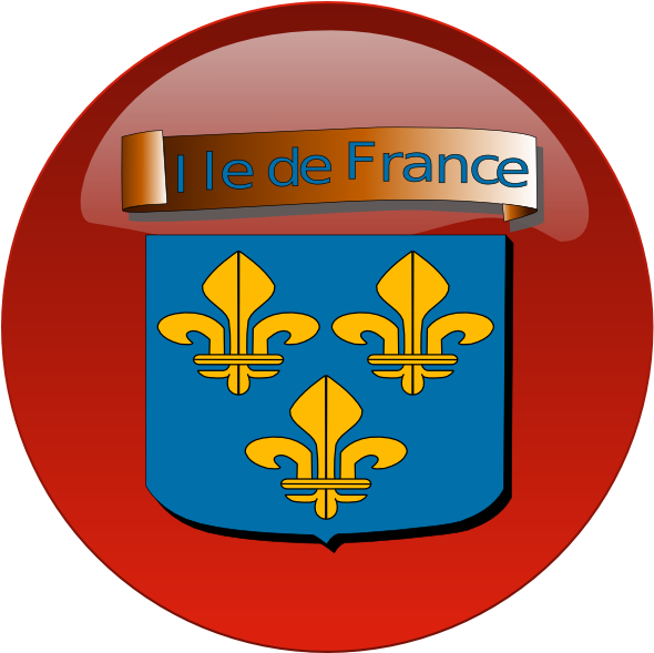 Ile De France Clip Art At Clker - Ile De Francewappen Kissen (600x588)