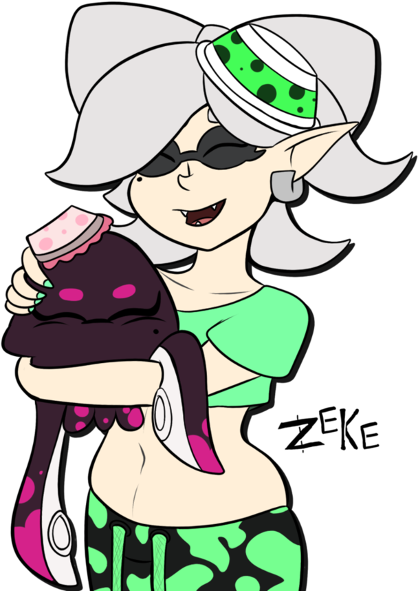 Squid Cuddle By Zekehimberry95 - Marie X Callie Squishie (825x968)