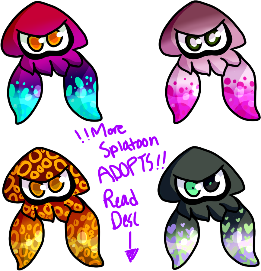 More Splatoon Squid Adopts By Lobotomyhylics - More Splatoon Squid Adopts By Lobotomyhylics (879x910)