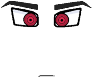 Fairy Tail Zeref Red Eyes - Roblox Face Decal Sasuke Rinnegan (420x420)