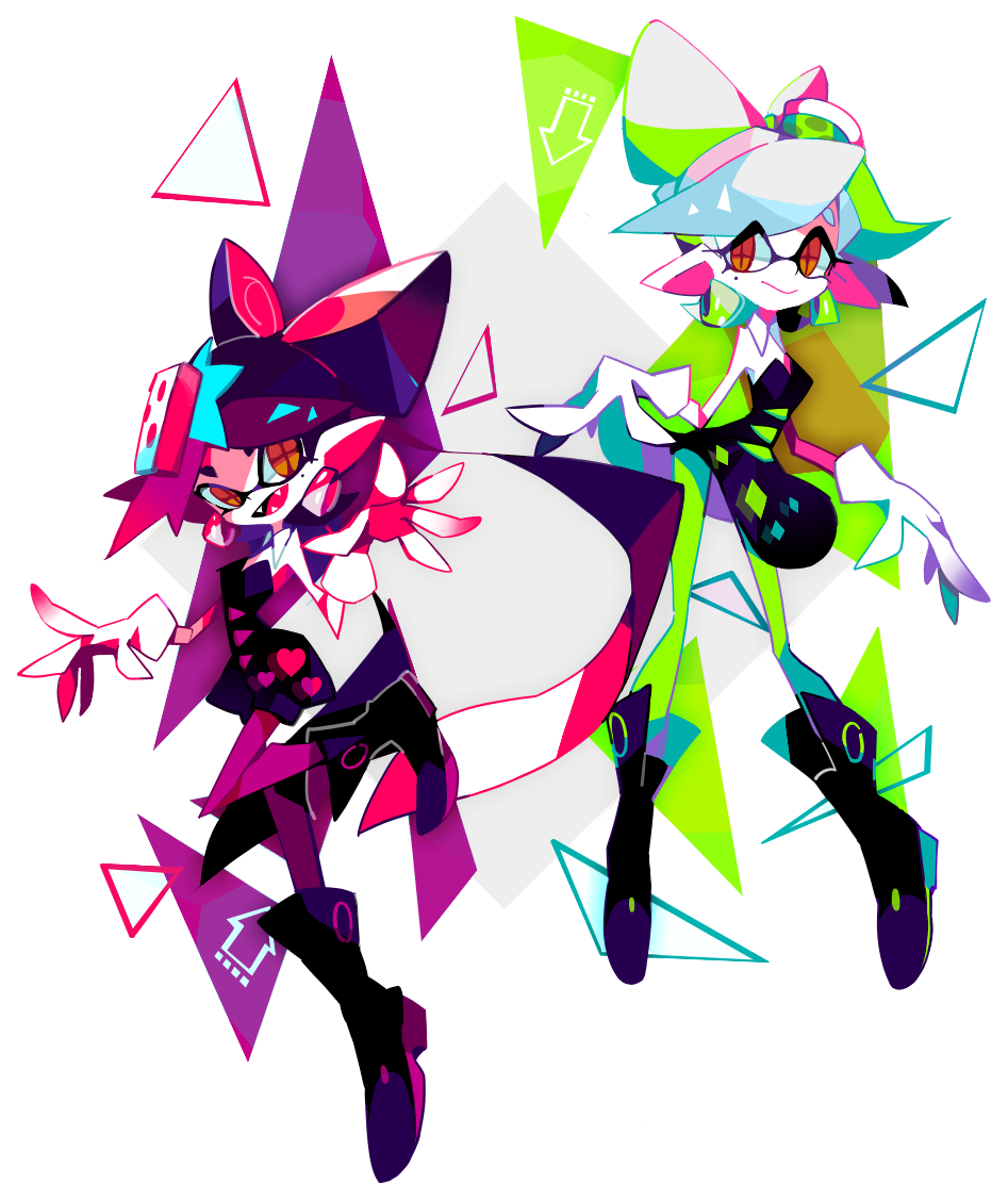 Splatoon Squid Sisters By Hidorozoa On Tumblr - Squid Clip Ons Splatoon (969x1169)
