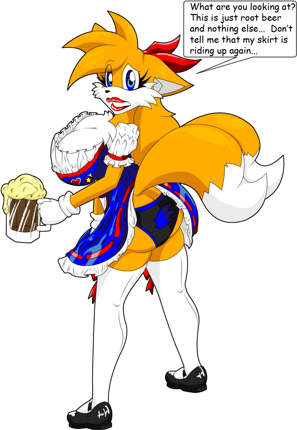 Tails German Bar Waitress By Luckybucket46 Tails German - Deviantart Tails Girl (1024x1448)