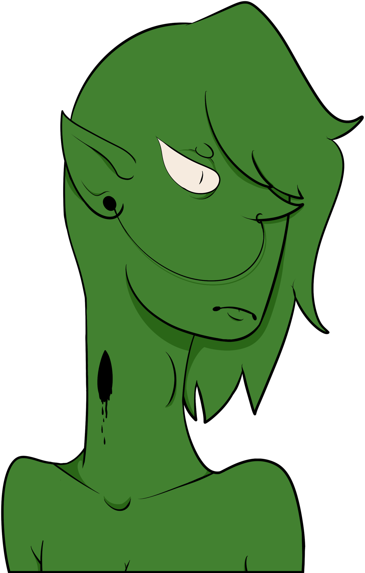 A Bust Of A Character, Designed To Be Simple - Cartoon (1223x1920)