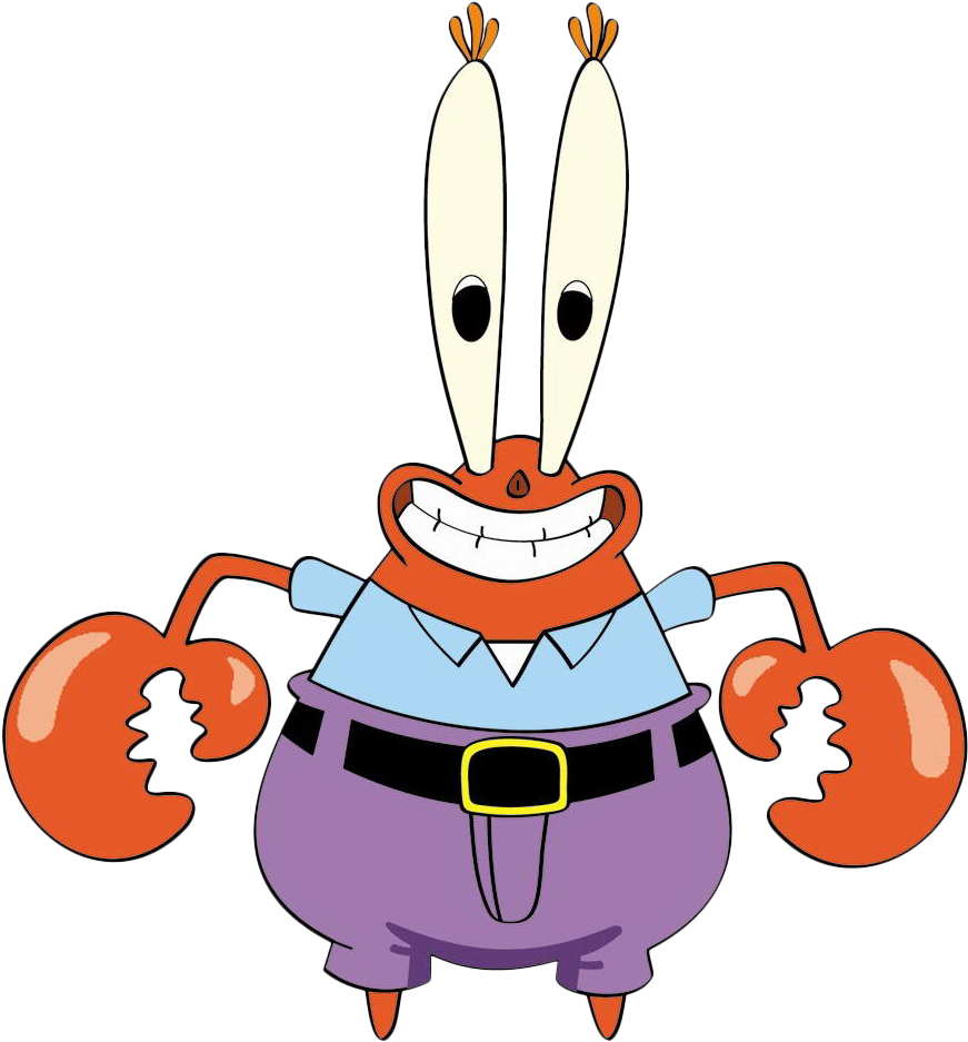Krabs Patrick Star Plankton And Karen Squidward Tentacles - Crusty Crab Clipart (1024x1024)