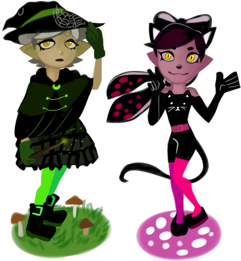 Squid Sisters Halloween Concept By Carrotsnake - Drawing (845x945)