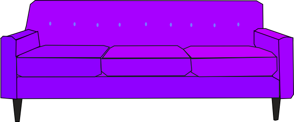 Couch Clip Art At Clker Com Vector Clip Art Online - Couch Clip Art (600x249)