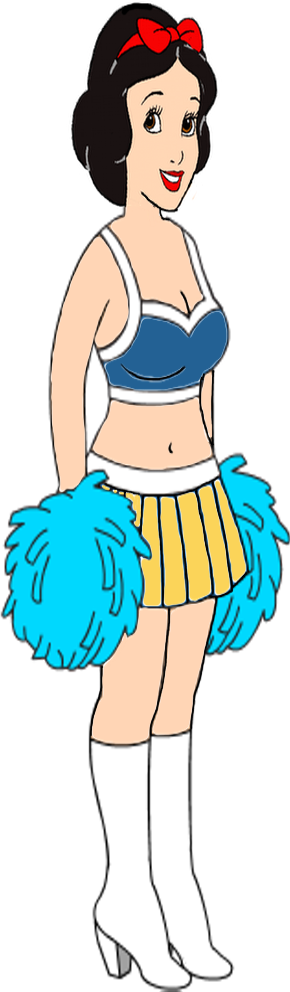 Princess Snow White As A Cheerleader By Darthraner83 - Sam Manson As Cheerleader (290x992)