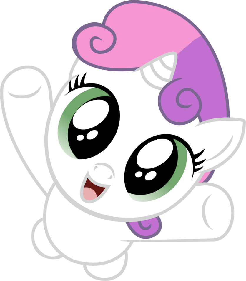 Sweetie Hugs By Cradet - Cute Baby Sweetie Belle (836x956)
