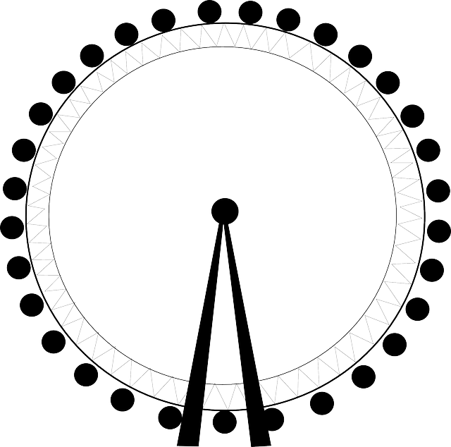 Drawn Ferris Wheel Transparent - Kingda Ka Vs Stealth (640x634)