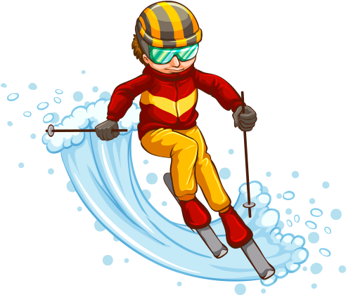 Alpine Skiing - Skiing - Skiers Falling Clip Art (528x478)