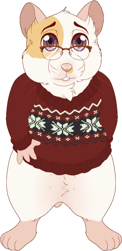 Hamster In A Sweater By Littlegentlemankirby - Cartoon (800x998)