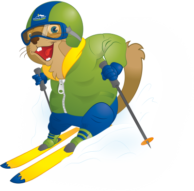 Fun & Action With Gimmy The Marmot Mascot - Snowboard Maskottchen (400x394)