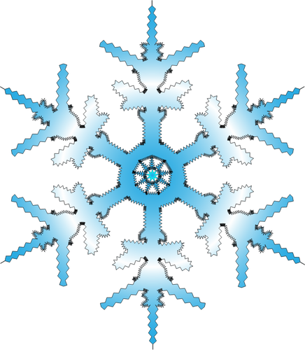 Illustration Vectorielle Flocon Bleu - Snowflake (436x500)