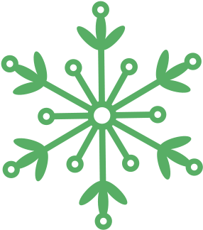 Green Snowflake Clipart Download - Green Snowflake Png (349x349)