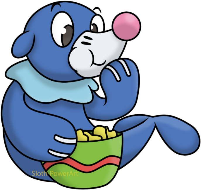 Popplio Eating Chips By Sloth-power - Popplio Eating Chips By Sloth-power (750x750)