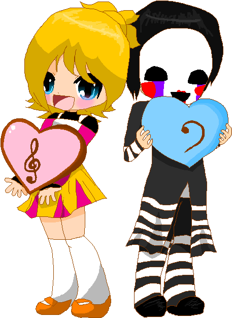 Toy Chica X Marionette Page Dolls By Jj The Hamster - Puppet X Toy Chica (489x657)