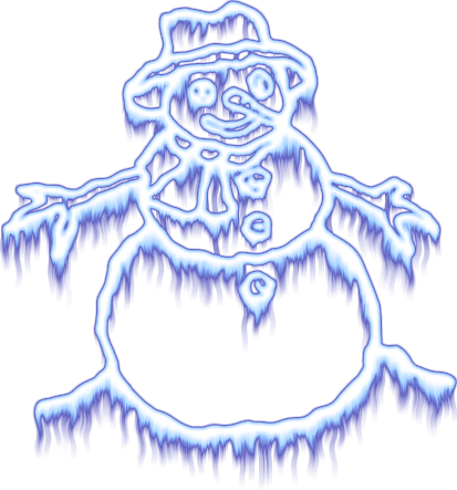 Bonhomme De Neige Flocon Igloo Patins - Illustration (413x443)