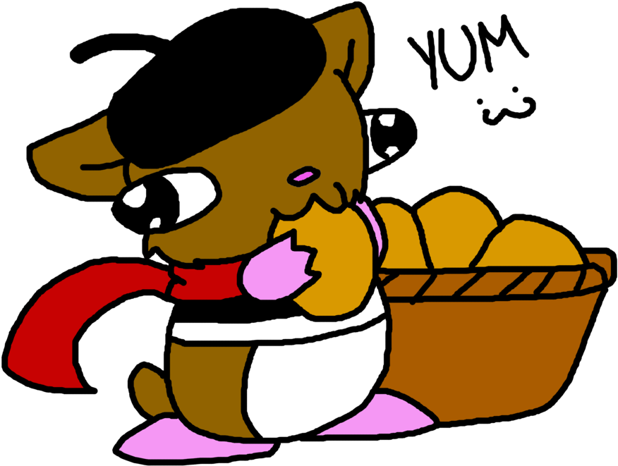 French Hamster And His Potatoes By Kryaotic-star - Cartoon (1024x696)