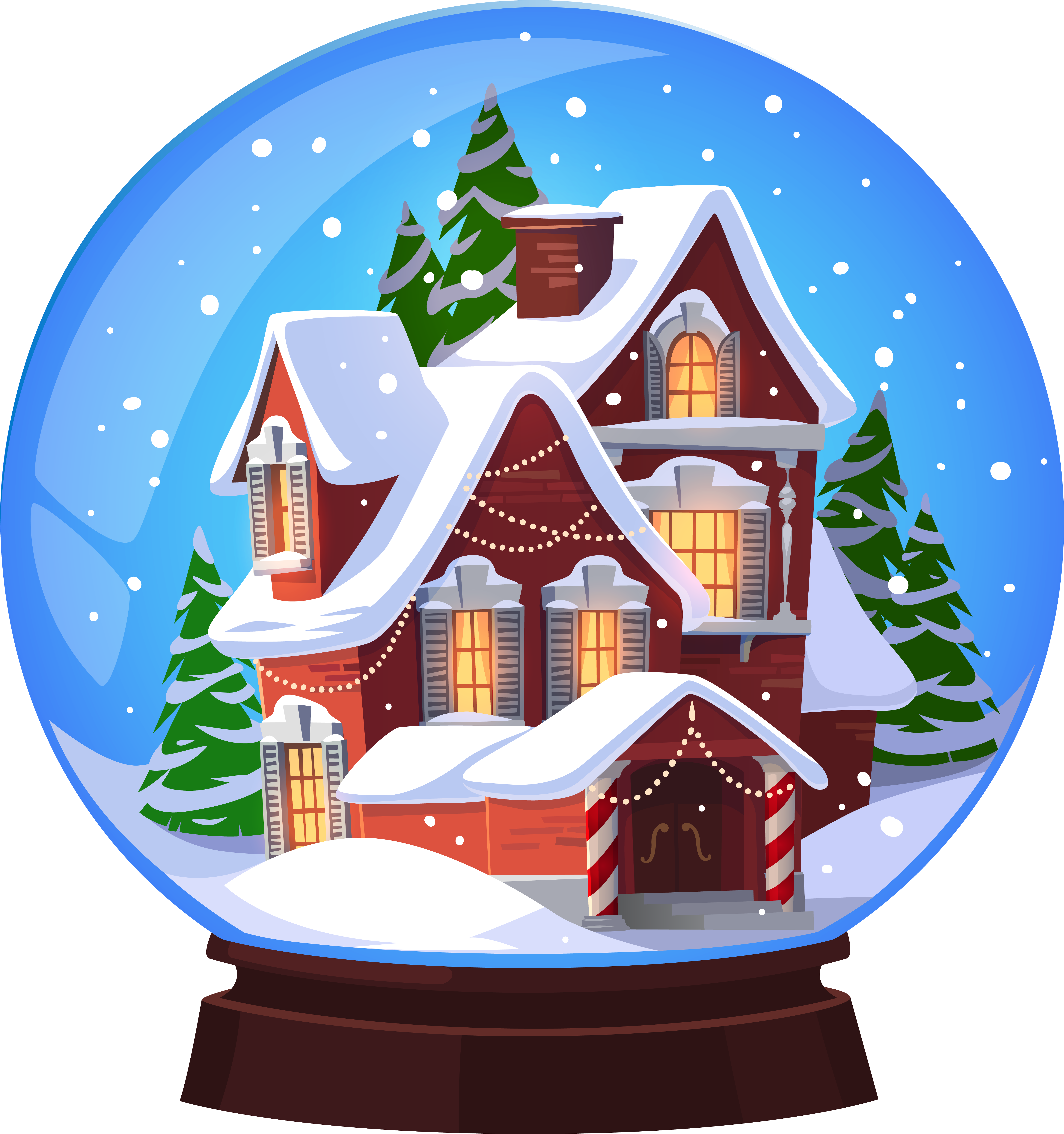 Christmas House Snowglobe Transparent Png Clip Art - Snow Globe Christmas House (5825x6209)