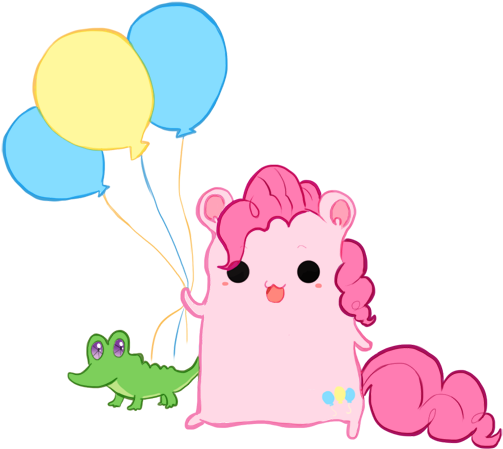 [mlp]pinkiepie Hamster By Allwellll - Cartoon (600x521)