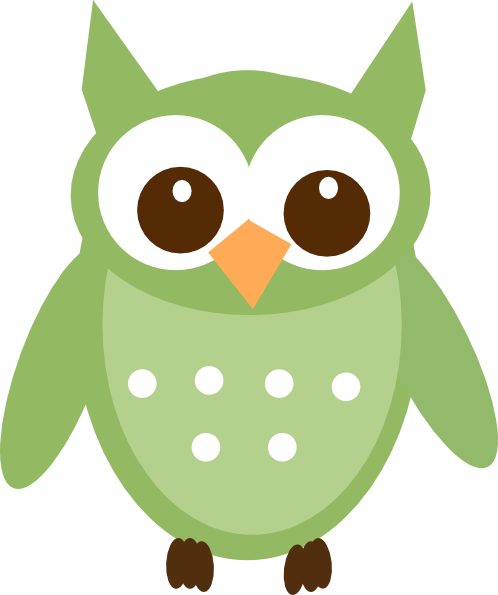 Green Owl Clip Art - Night Owl Cookies Logo (498x595)