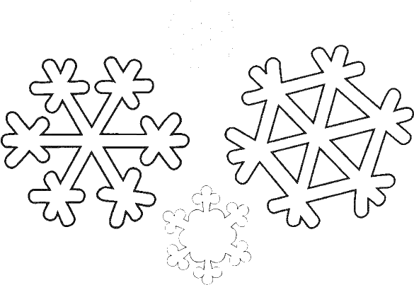 An Identical Winter Season Snowflakes Coloring Page - Snowflakes To Color (600x500)