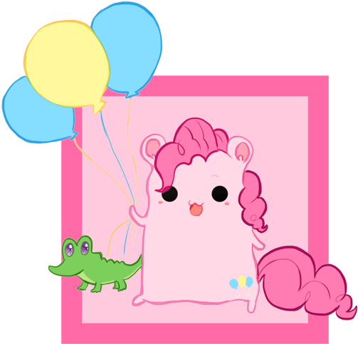 [mlp]pinkiepie Hamster By Allwellll - Cartoon (600x592)